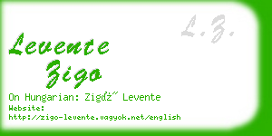 levente zigo business card